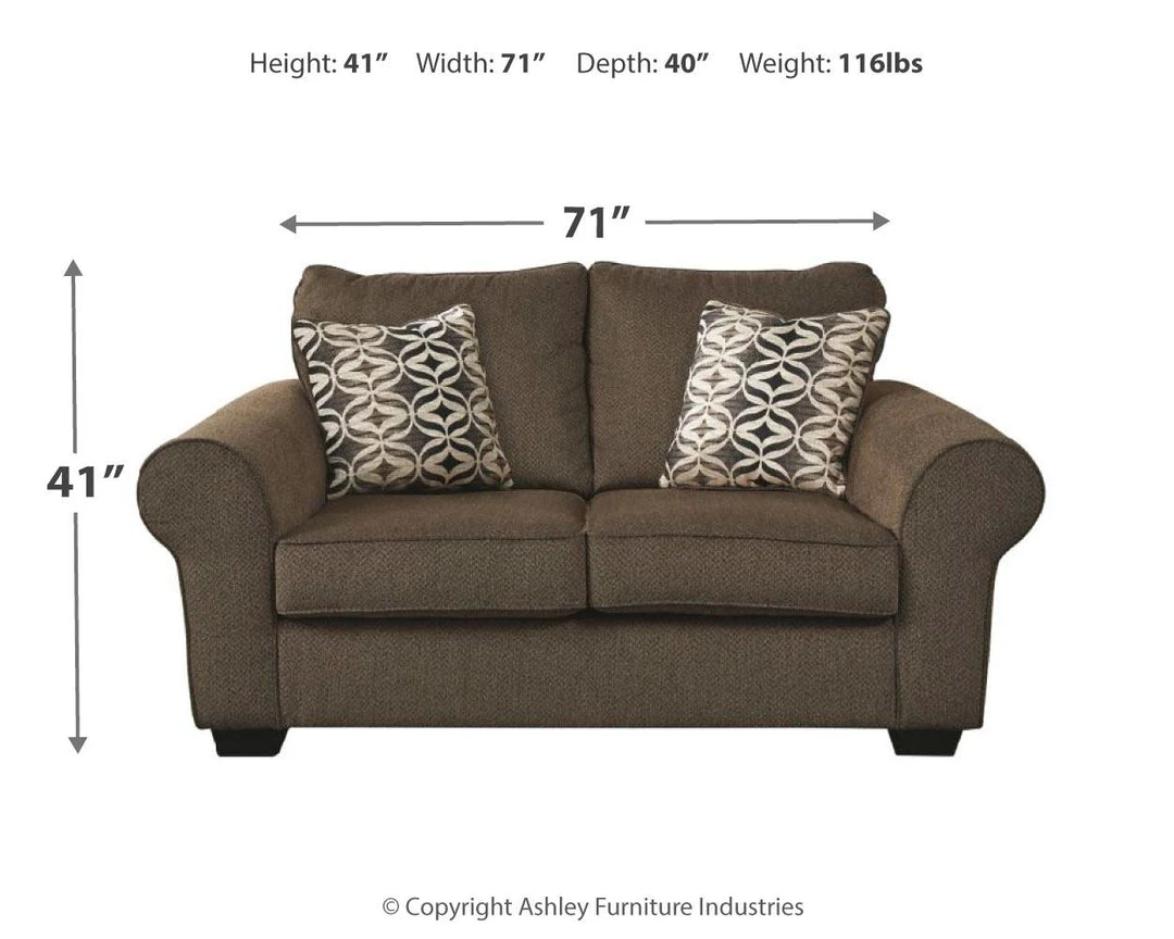 Ashley Furniture Loveseats Nesso - Walnut - Loveseat 6 Ashley Furniture Loveseats Nesso - Walnut - Loveseat
