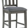 Ashley Furniture Hallanden - Black / Gray - Upholstered Barstool (2/cn)