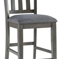 Ashley Furniture Hallanden - Black / Gray - Upholstered Barstool (2/cn)