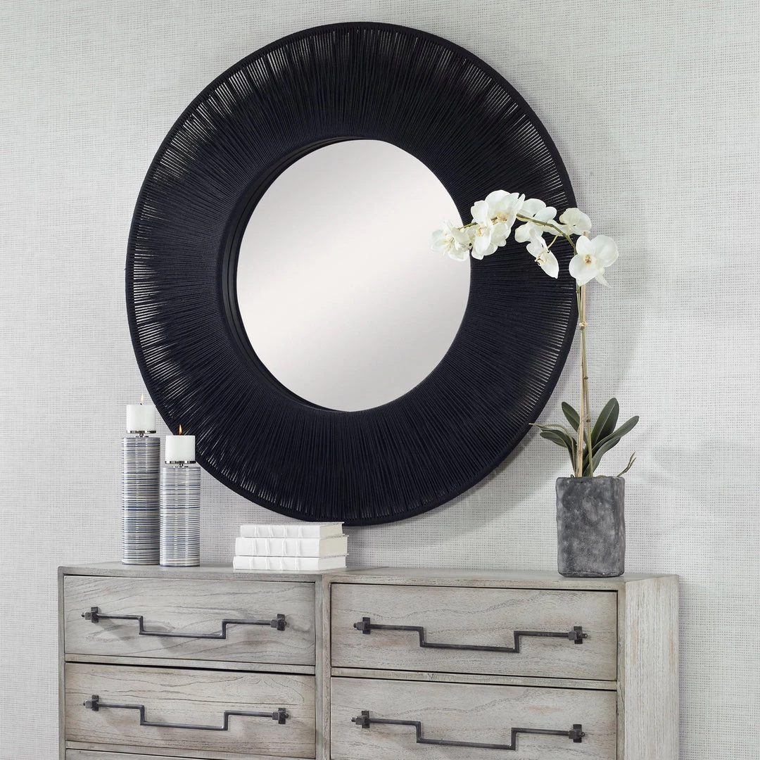 Accessories Uttermost Sailor's Knot Black Round Mirror 5 Accessories Uttermost Sailor's Knot Black Round Mirror