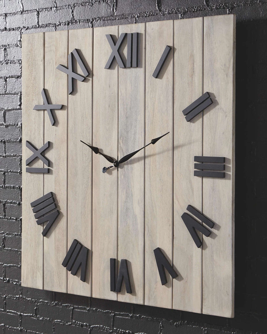 Ashley Furniture Bronson - Whitewash/black - Wall Clock Accessories 4 Ashley Furniture Bronson - Whitewash/black - Wall Clock Accessories