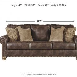 Ashley Furniture Nicorvo - Coffee - Queen Sofa Sleeper