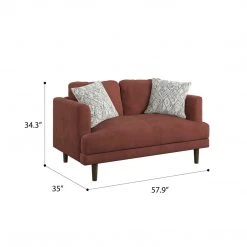 Emerald Home Juno Loveseat Paprika Loveseats