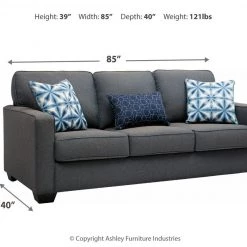 Ashley Furniture Kiessel - Steel - Sofa Sofas