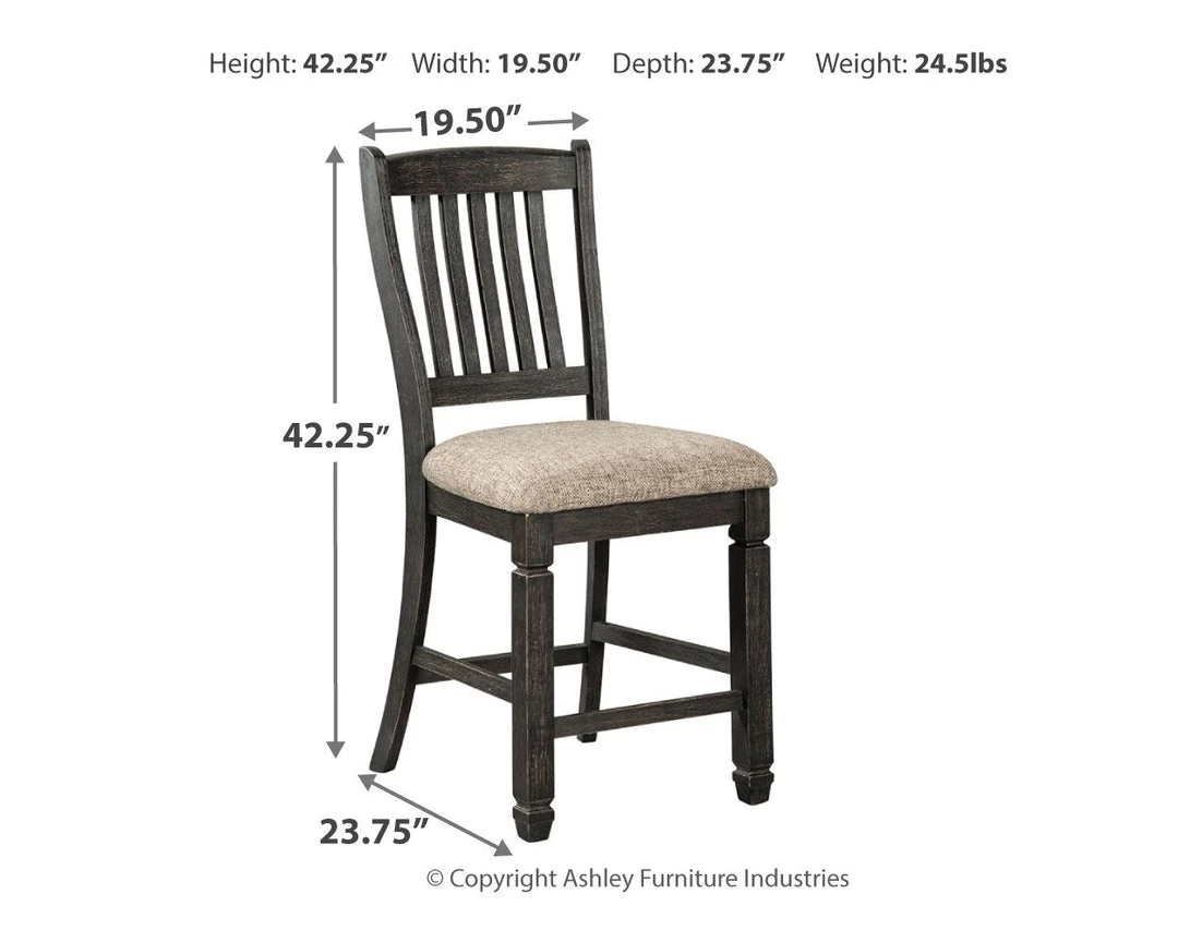 Ashley Furniture Tyler Creek - Black/Grayish Ultimate Best In Class Upholstered Barstool (2/CN) 10 Ashley Furniture Tyler Creek - Black/Grayish Ultimate Best In Class Upholstered Barstool (2/CN)
