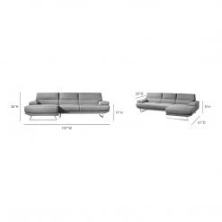 Moe's Home Collection Jenn Sectional Grey Right