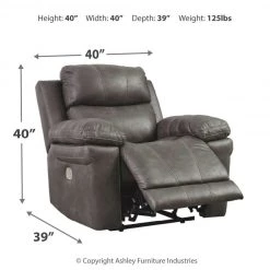 Ashley Furniture Reclining Furniture Erlangen - Midnight - Pwr Recliner/adj Headrest 17 Ashley Furniture Reclining Furniture Erlangen - Midnight - Pwr Recliner/adj Headrest