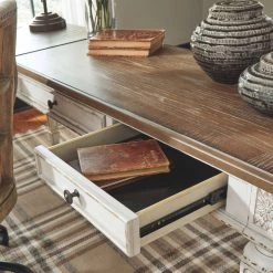 Ashley Furniture Realyn - White/brown - Home Office Lift Top Desk