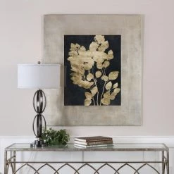 Accessories Uttermost Custom Postage Leaves Gold Foil Print