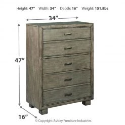Ashley Furniture Arnett - Gray - Five Drawer Chest