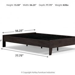 Ashley Furniture Piperton - Brown / Black - Full Platform Bed Beds