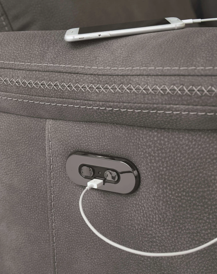 Ashley Furniture Next-gen Durapella - Slate - 2 Seat Pwr Rec Sofa Adj Hdrest 9 Ashley Furniture Next-gen Durapella - Slate - 2 Seat Pwr Rec Sofa Adj Hdrest