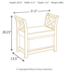 Ashley Furniture Abbonto - Warm Brown - Bench Benches