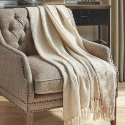 Ashley Furniture Rowena - Cream - Throw (3/cs)