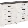 Ashley Furniture Shawburn - Attractive/Charcoal Gray - Six Drawer Dresser Dressers