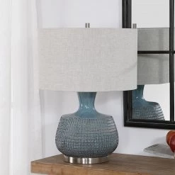 Accessories Uttermost Hearst Blue Glaze Table Lamp
