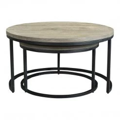 Moe's Home Collection Drey Round Nesting Coffee Tables Set Of 2