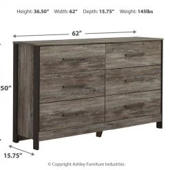 Ashley Furniture Cazenfeld - Black/Gray - Dresser, Mirror Dressers