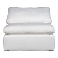 Moe's Home Collection Sectional Pieces Terra Condo Slipper Chair Livesmart Fabric Cream