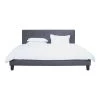 Moe's Home Collection Eliza Queen Bed Dark Grey Fabric Beds
