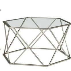 Ashley Furniture Madanere - Chrome Finish - Occasional Table Set (3/cn) Tables