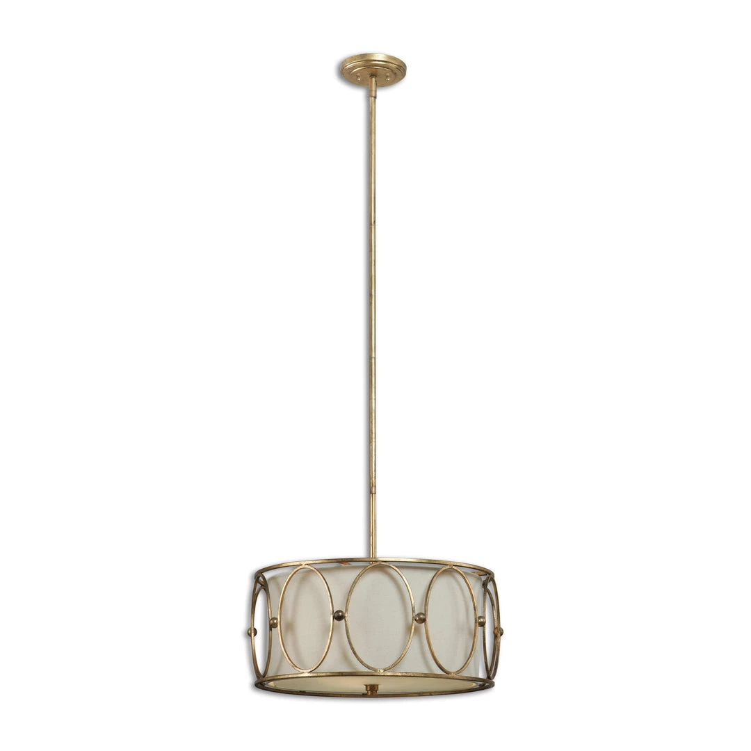 Accessories Uttermost Ovala 3 Light Gold Drum Pendant 3 Accessories Uttermost Ovala 3 Light Gold Drum Pendant