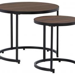 Signature Design By Ashley® Ayla - Brown/black - Nesting End Tables (2/cn)