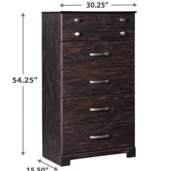 Signature Design By Ashley® Reylow - Dark Ultimate Best In Class Dresser, Mirror, Bookcase Headboard With Bolt On Bed Frame Bedroom Sets