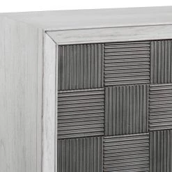 Uttermost Checkerboard 4 Door Gray Cabinet Cabinets