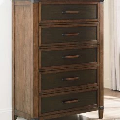 Ashley Furniture Wyattfield - Brown / Beige - Five Drawer Chest