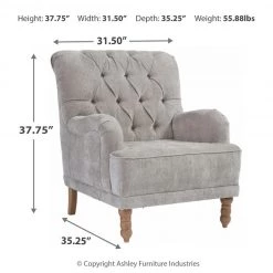 Ashley Furniture Dinara - Dove Gray - Accent Chair