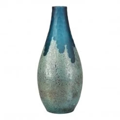 Moe's Home Collection Teardrop Vase Blue Table Decor