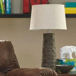 Ashley Furniture Sinda - Gray - Poly Table Lamp (2/CN) Accessories
