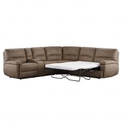 Emerald Home Aurora Full Sleeper And Power Sectional Brown