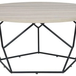 Ashley Furniture Waylowe - Light Brown/black - Round Cocktail Table