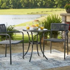 Signature Design By Ashley® Crystal - Gray - Chairs W/table Set (3/cn)