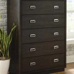 Ashley Furniture Hyndell - Dark Brown - Five Drawer Chest 13 Ashley Furniture Hyndell - Dark Brown - Five Drawer Chest