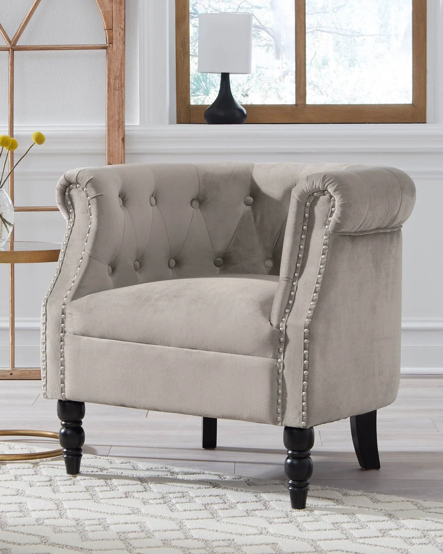 Ashley Furniture Deaza - Taupe - Accent Chair 6 Ashley Furniture Deaza - Taupe - Accent Chair