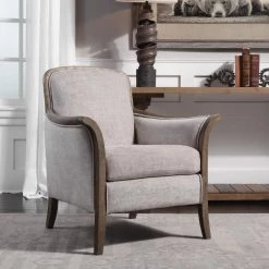Uttermost Brittoney Taupe Armchair Chairs