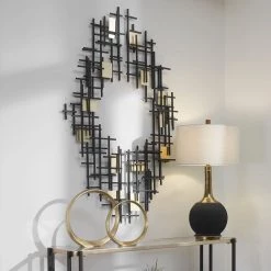 Accessories Uttermost Reflection Metal Grid Wall Decor, S/2