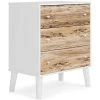 Ashley Furniture Piperton - Brown / White - Three Drawer Chest Chests