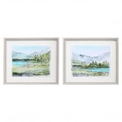 Accessories Uttermost Plein Air Reservoir Watercolor Prints, S/2