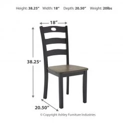 Ashley Furniture Chairs Froshburg - Black - Dining Room Side Chair (2/cn)