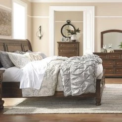 Signature Design By Ashley® Flynnter - Medium Brown - Queen Storage Sleigh Bed Beds 9 Signature Design By Ashley® Flynnter - Medium Brown - Queen Storage Sleigh Bed Beds