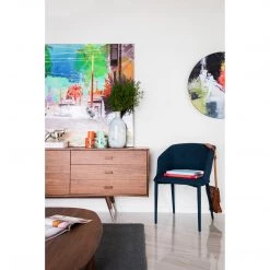 Moe's Home Collection William Dining Chair Navy Blue