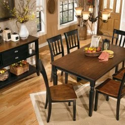 Ashley Furniture Owingsville - Black/brown - Dining Room Side Chair (2/cn)