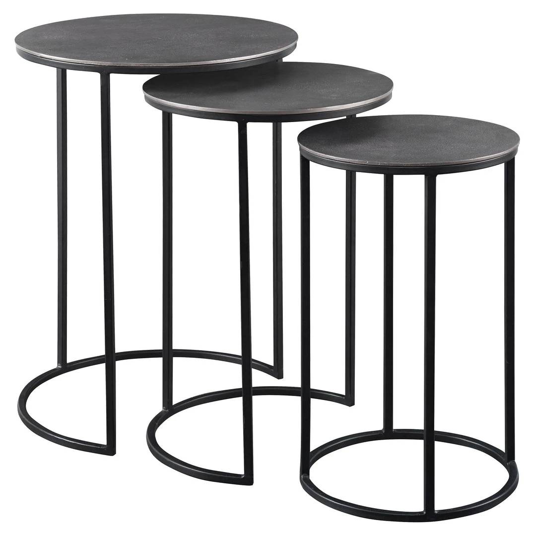 Uttermost Erik Metal Nesting Tables, S/3 3 Uttermost Erik Metal Nesting Tables, S/3