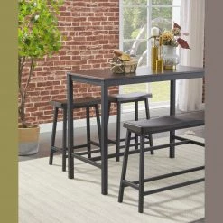 Signature Design By Ashley® Playden - Black/brown - Rect Drm Counter Tbl Set(4/cn) Dining Room Sets