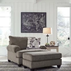 Benchcraft® Sembler - Cobblestone - 2 Pc. - Chair And A Half With Ottoman