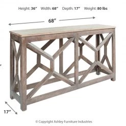 Ashley Furniture Tables Lanzburg - Antique Gray - Console Sofa Table